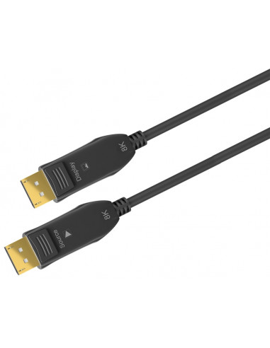 Kabel łączący światłowodowy DisplayPort 1.4 Hybrid, - Długość kabla 50 m