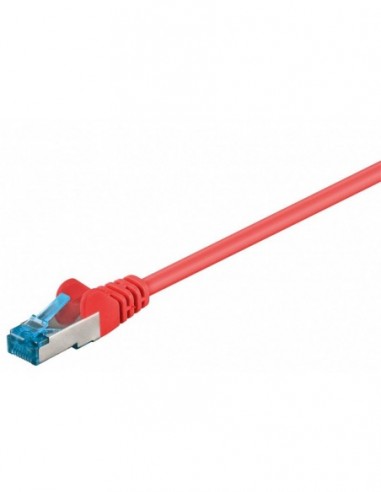 RB-LAN Patchcord S/FTP (PiMF) LSZH czerwony Cat.6a, 0.25m