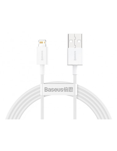 BASEUS Kabel USB Lightning iPhone 1,5m Superior Series 2.4A (CALYS-B02) White