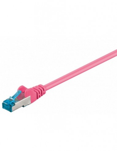 RB-LAN Patchcord S/FTP (PiMF) LSZH różowy Cat.6a, 1.0m