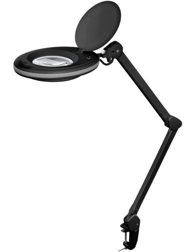 Lampa lupa LED z zaciskiem, 8 W, czarny