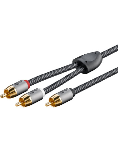 Kabel Y RCA, 3 m, Sharkskin Grey - Długość kabla 3 m