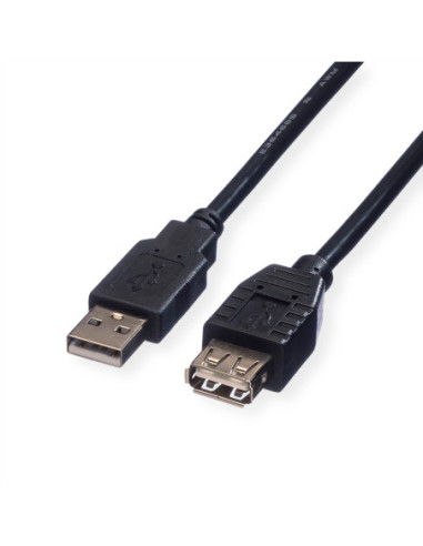 ROLINE USB 2.0 Kabel , zwart, 3 m