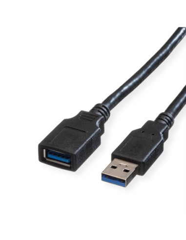 Kabel ROLINE USB 3.2 Gen 1, typ A-A, M/F, czarny, 1,8 m
