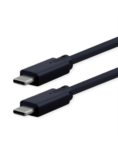 Kabel ROLINE USB3.2 Gen2x2, C-C, M/M, 20Gbit/s, 240W, zwart, 1 m