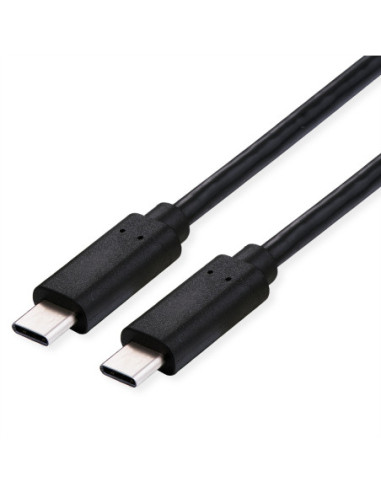 Kabel ROLINE USB4 Gen3x2, C-C, M/M, 40Gbit/s, 100W, zwart, 0,5 m