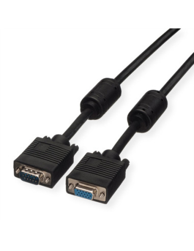 Kabel ROLINE HQ VGA HD15 M/F z rdzeniem ferrytowym, 6 m