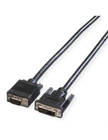 Kabel ROLINE DVI-VGA, DVI (12+5) - HD15 M/M, 5 m
