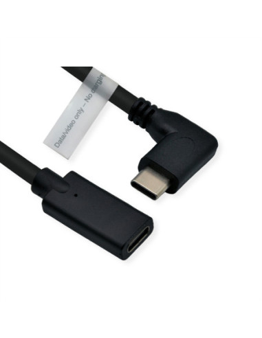 ROLINE Kabel wideo typu C, przedłużacz USB-C (DP Alt Mode) C-C, M/F, zwart, 2 m