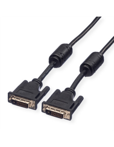 ROLINE Kabel do monitora DVI, M/M, (24+1) podwójne łącze, 7,5 m