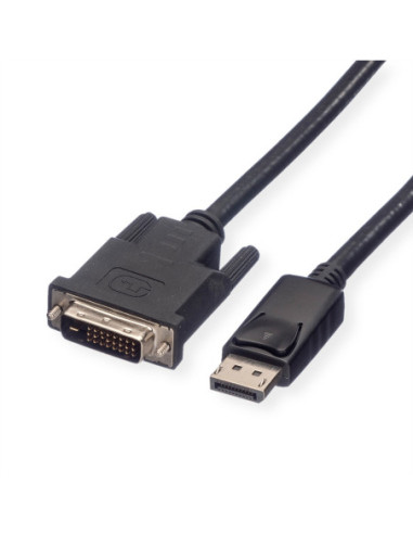 ROLINE Kabel DisplayPort DP męski - DVI męski (24+1), LSOH, zwart, 1 m