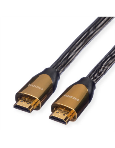 Kabel ROLINE PREMIUM HDMI Ultra HD z Ethernetem, M/M, czarny, 1 m