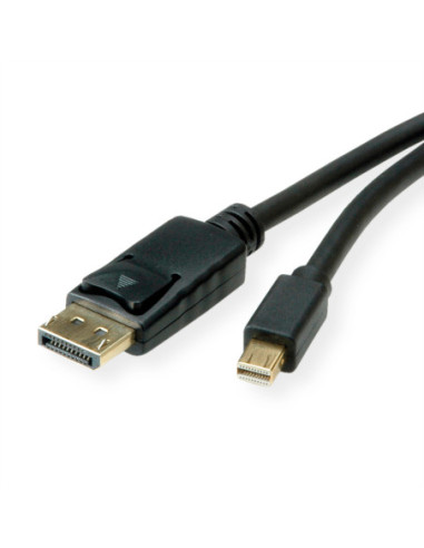 Kabel ROLINE Mini DisplayPort, mDP-DP, v1.3/v1.4, M/M, zwart, 2 m