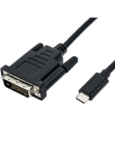 Kabel adaptera ROLINE USB typu C - DVI, M/M, 1 m