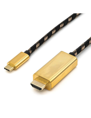 Kabel adaptera ROLINE GOLD USB typu C - HDMI, M/M, 1 m