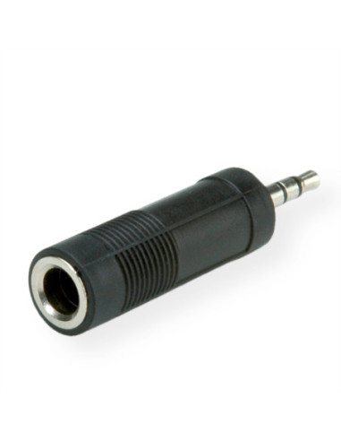 Adapter stereo ROLINE 3,5 mm męski - 6,35 mm żeński