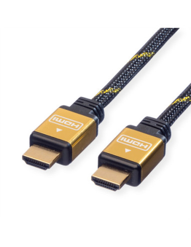 ROLINE GOLD HDMI HighSpeed Kabel met Ethernet, M-M, Blister detaliczny, 1 m