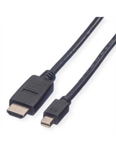 VALUE Kabel Mini DisplayPort, Mini DP-HDTV, M/M, zwart, 2 m