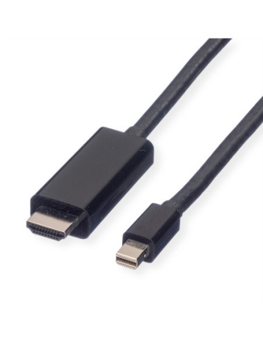 VALUE Kabel Mini DisplayPort, Mini DP-UHDTV, M/M, zwart, 1 m