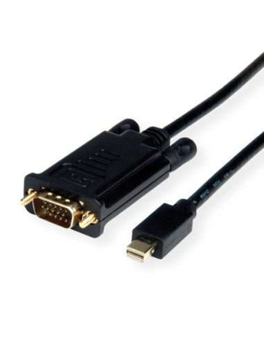 VALUE Kabel MiniDisplayPort - VGA, Mini DP M - VGA M, zwart, 2 m