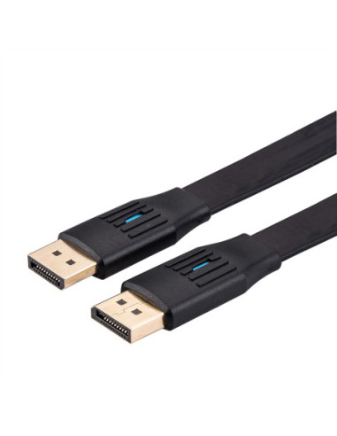VALUE Kabel DisplayPort, v1.4, płaski, DP M/M, czarny, 1 m