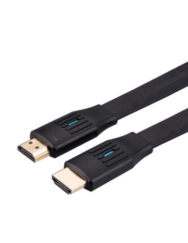 Kabel VALUE 8K HDMI Ultra HD z Ethernetem, płaski, M/M, czarny, 1 m