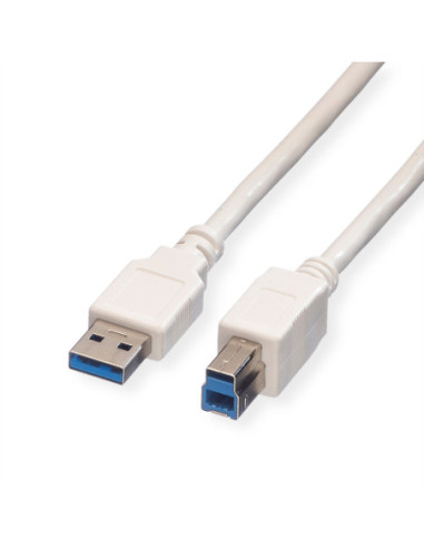 Kabel VALUE USB 3.2 Gen 1, typ A-B, biały, 1,8 m