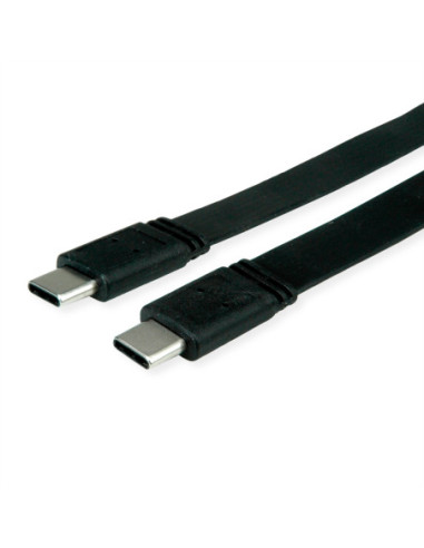 Kabel VALUE USB4 Gen 3, Emark, C-C, M/M, 40Gbit/s, 100W, ekstra płaski, zwart, 0,5 m
