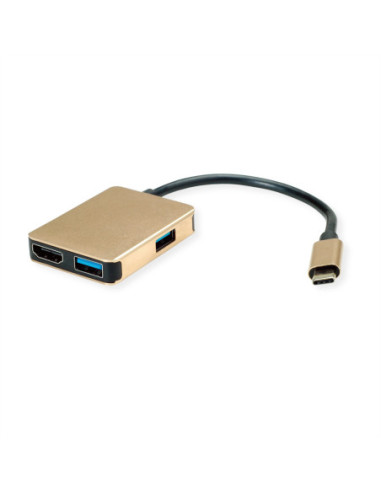 Stacja dokująca ROLINE GOLD USB typu C, HDMI 4K, 2x USB 3.2 Gen 1, 1x PD
