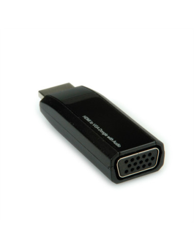 Adapter ROLINE HDMI-VGA, HDMI męski / VGA żeński, audio