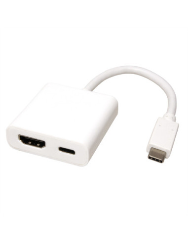 ROLINE Display Adapter USB typu C - HDMI, + 1x PD typu C, M/F