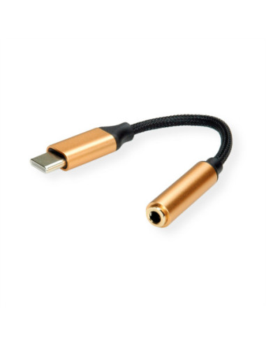 ROLINE GOLD Adapter USB typu C - 3,5 mm audio, męski/żeński, 0,13 m