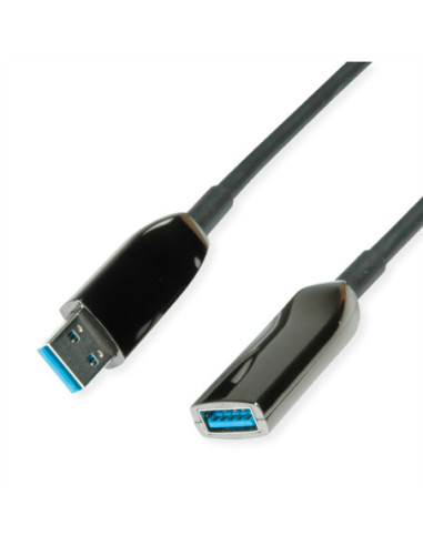 Przedłużacz ROLINE Active USB 3.2 Gen 1, AOC, czarny, 15 m