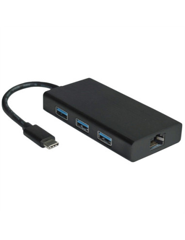 VALUE Konwerter USB 3.2 Gen 1 typu C na Gigabit Ethernet + hub