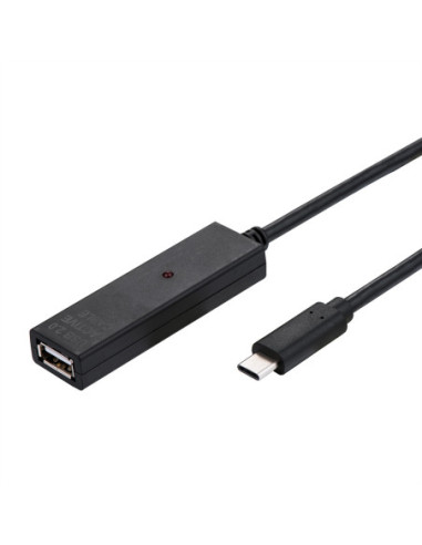 VALUE Przedłużacz USB 2.0 z aktywnym repeaterem, A - C, czarny, 10 m