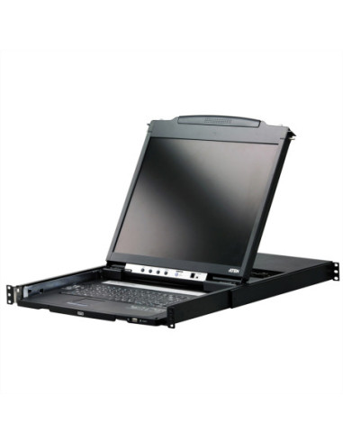 Konsola KVM ATEN CL5800N, 48 cm LCD, VGA, PS/2-USB, port peryferyjny, niemiecki układ klawiatury