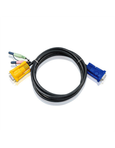 ATEN 2L-5205A Kabel połączeniowy KVM 5m z audio, czarny, 5 m