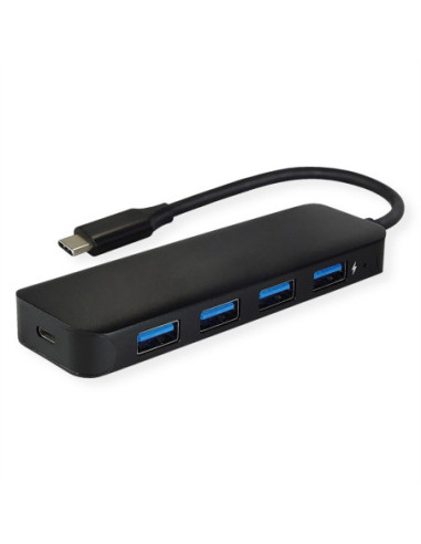 VALUE Hub USB 3.2 Gen 1, 4-portowy, kabel połączeniowy typu C