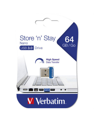 VERBATIM Store 'n' Stay Nano USB 3.0, 64 GB