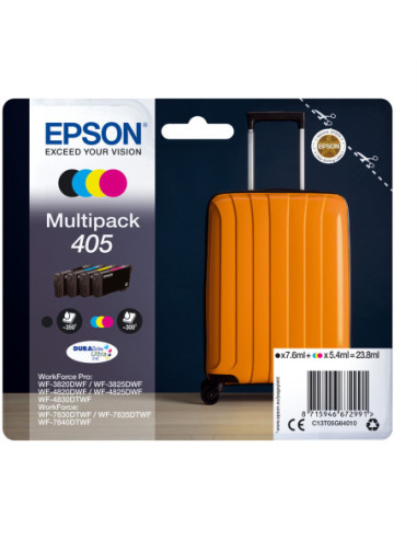 EPSON C13T05G64010, Multipack, 405, Tinte czarny, cyan, magenta, żółty, do EPSON WorkForce WF-3820, WF-4820, WF-7830