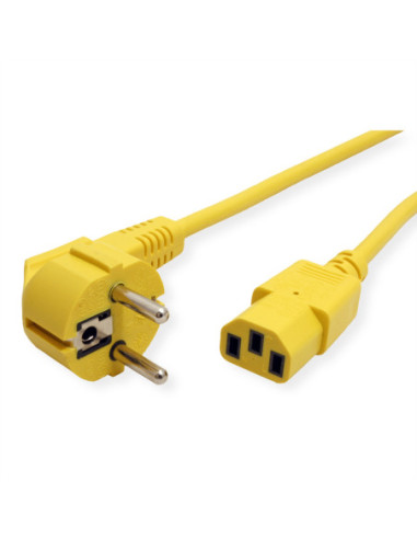 Kabel zasilający ROLINE, prosty IEC-żeński, żółty, 1,8 m