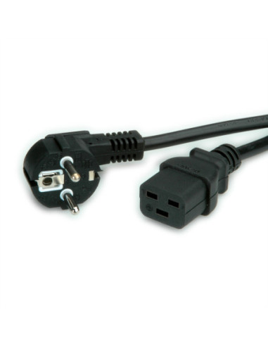 VALUE Kabel zasilający z uziemieniem - IEC320-C19 16A, czarny, 3 m