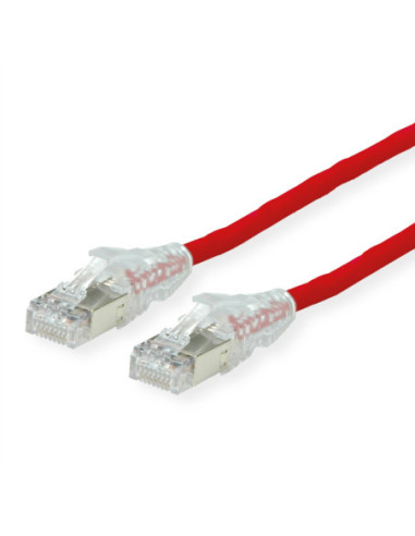 Kabel krosowy DÄTWYLER kat. 6A (klasa EA) S/FTP, CU 7702 flex LSOH, AMP v2, czerwony, 0,5 m