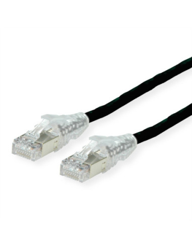 Kabel krosowy DÄTWYLER Cat.6A (klasa EA) S/FTP, CU 7702 flex LSOH, AMP v2, czarny, 0,5 m