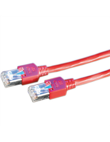 Kabel krosowy DÄTWYLER Cat.5e (klasa D) S/UTP, CU 5502 flex PVC, Hirose TM11, czerwony, 0,5 m
