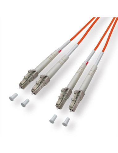 Kabel światłowodowy duplex. 50/125 µm LC/LC, pomarańczowy, 3 m