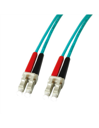 Kabel LEONI LWL-Duplex 50/125µm OM3, Suhner LC/LC, 1 m