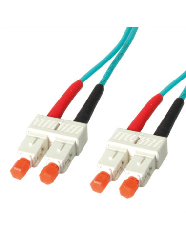 Kabel światłowodowy LEONI duplex 50/125µm OM3, Suhner SC/SC, 1 m
