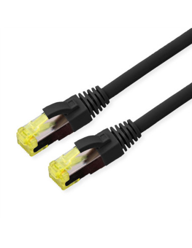 Kabel krosowy ROLINE Outdoor Cat.6A (Class EA) S/FTP (PiMF), elastyczny przewód, LSOH, czarny, 0,5 m