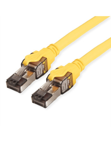 Kabel krosowy ROLINE S/FTP (PiMF) kat. 8 (klasa I), LSOH, elastyczny, żółty, 1 m